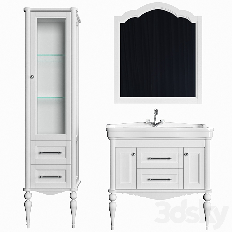 Vanity unit with sink ValenHouse Aesthetics 100 3D Model