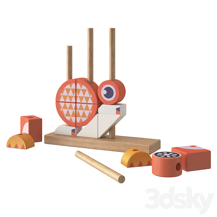 Fox Blocks Set 3D Model