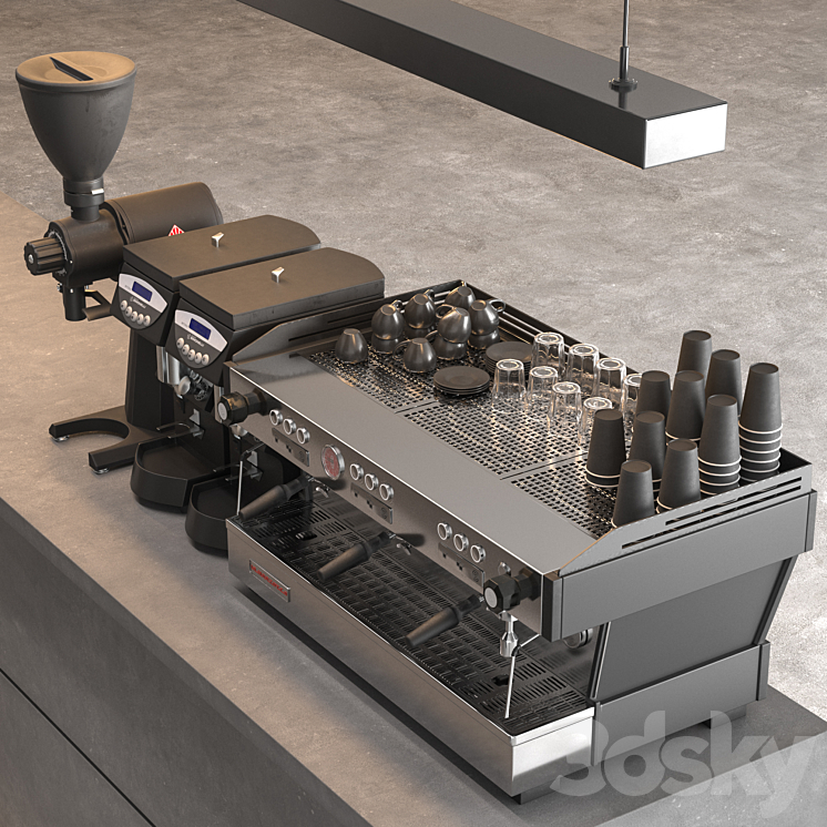 coffee shop 9 3D Model Free