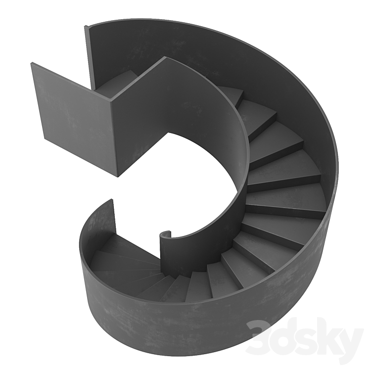 Spiral staircase 7 3D Model Free