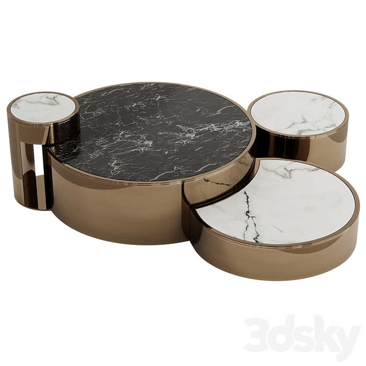 FENDI CONSTELLATION & CONSTELLATION MARBLE COFFEE TABLE 3DS Max Model - thumbnail 1