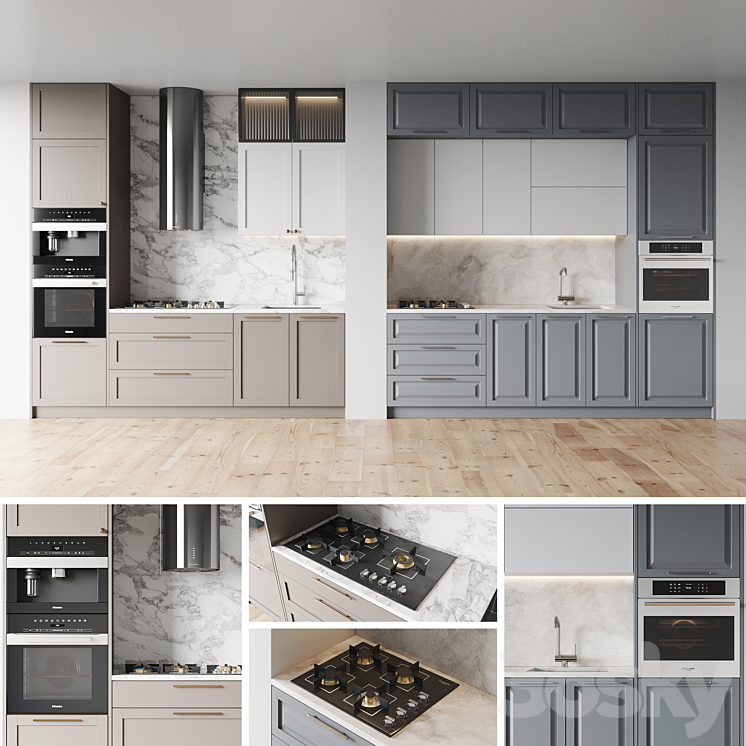 kitchen 0119 3DS Max Model - thumbnail 1