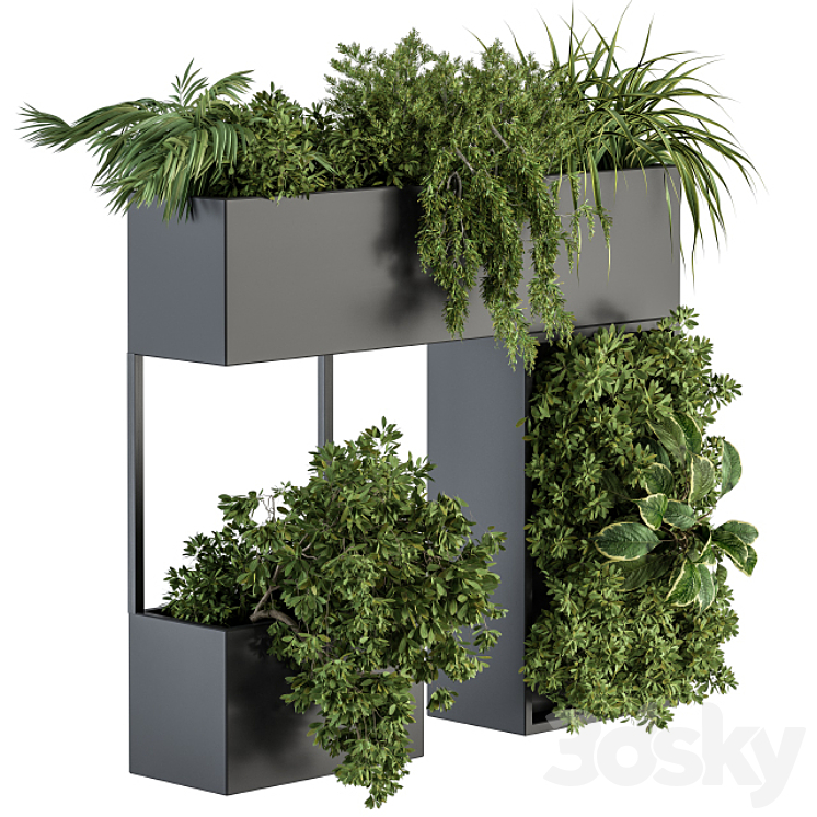 Plant Box on wall – indoor Plants 300 3DS Max - thumbnail 2