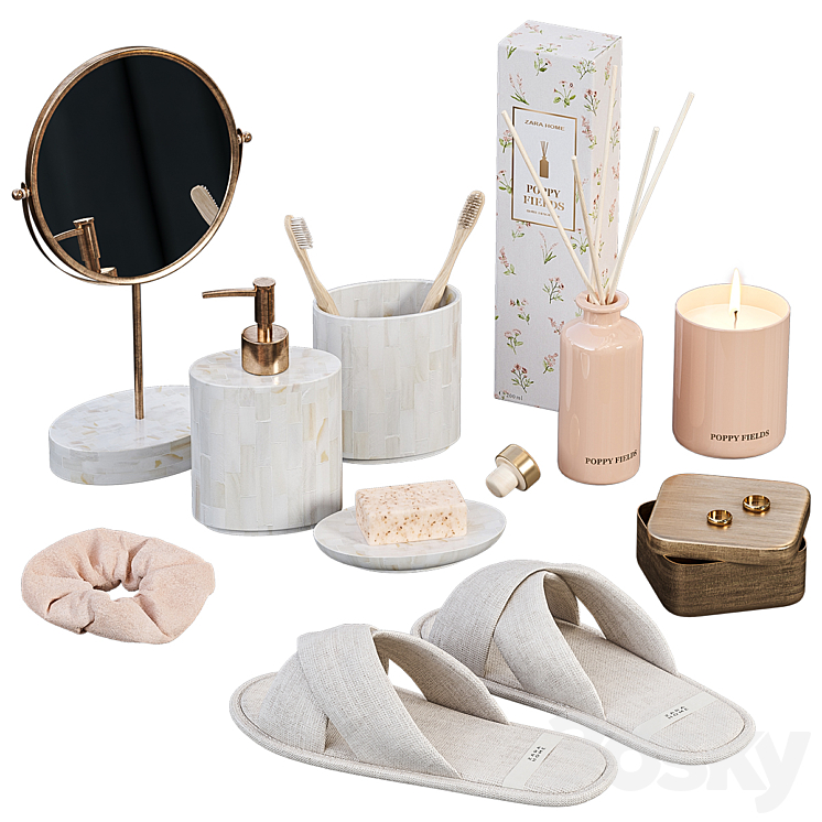 Bathroom decor Zara Home 2 - Bathroom accessories - 3D model