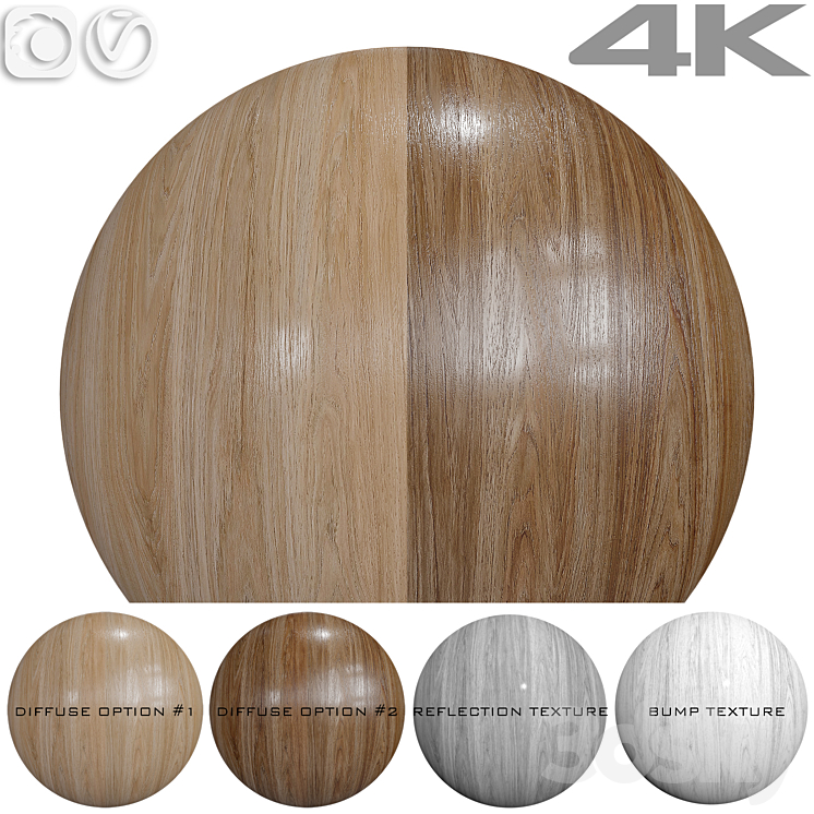 Seamless texture – Hickory 3DS Max Model - thumbnail 1