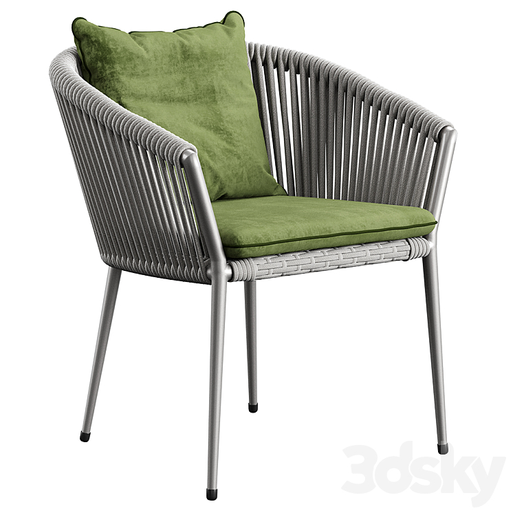 Muse Dining Chair Ostin Table 3DS Max Model - thumbnail 2