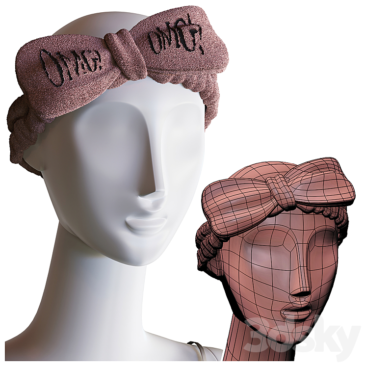 Set of female home clothes on mannequins 3D Model