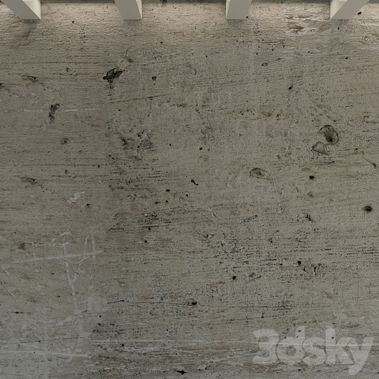 Concrete wall. Old concrete. 173 3DS Max Model - thumbnail 2
