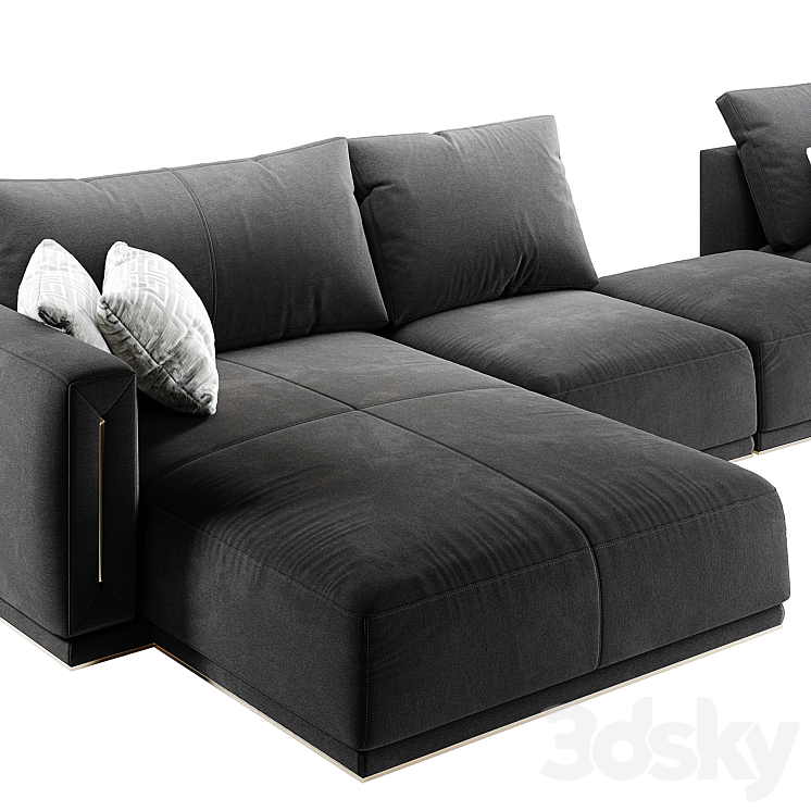 LONGHI sofa Atar 3DS Max Model - thumbnail 2