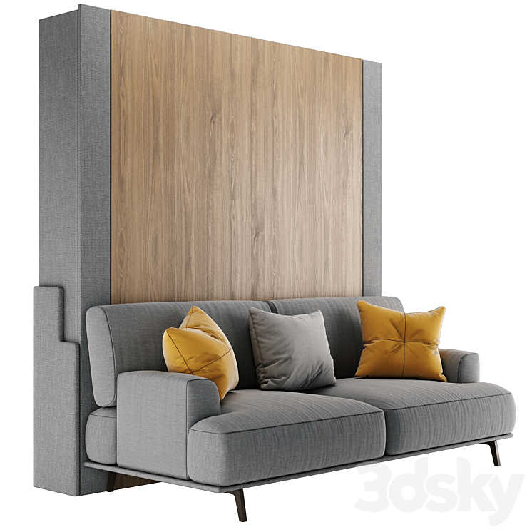 Convertible wardrobe Olissys 2.0 - Sofa - 3D model