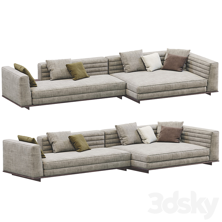 Sofa roger by minotti 3D Model