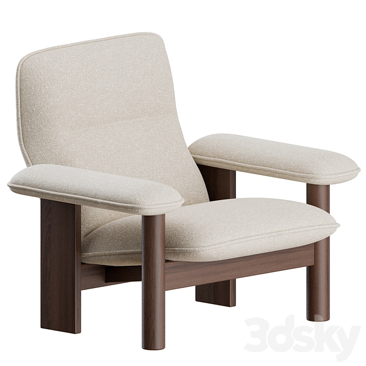 Brasilia Lounge Chair + Ottoman by Menu 3DS Max Model - thumbnail 1