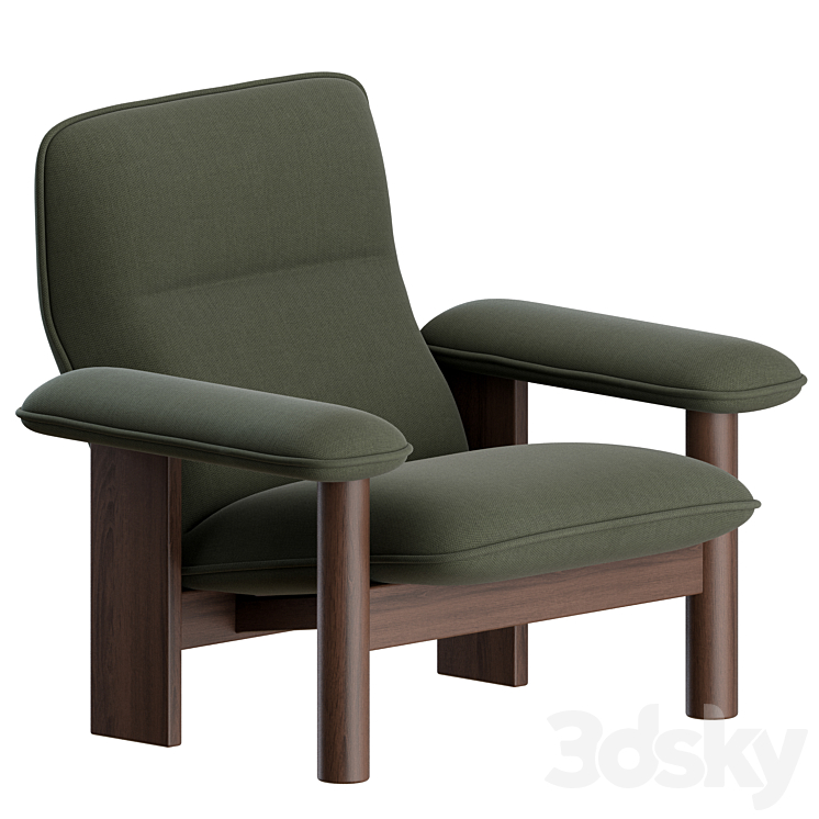 Brasilia Lounge Chair + Ottoman by Menu 3DS Max Model - thumbnail 2