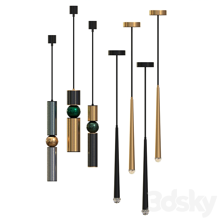 Ferrand & STYLUS ONE Chandeliers Lampatron 3D Model Free