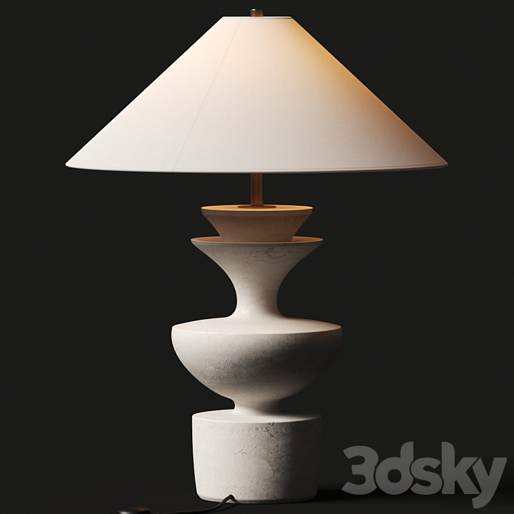 Danny Kaplan Ceramic Sophia Table Lamp 3D Model Free