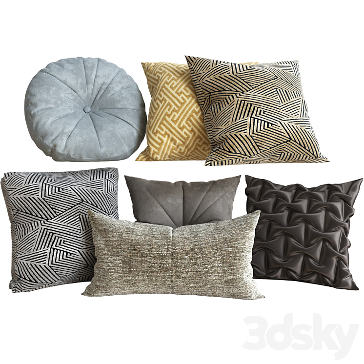 Decorative Set Pillow 5 3D Model