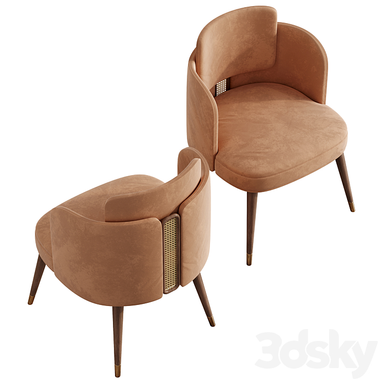 Dining Chair Bond - Mezzo Collection 3D Model Free