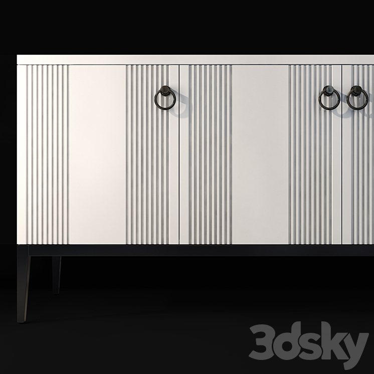 Chest of drawers and bedside tables Mass. Sideboard nightstand by Vivense 3DS Max Model - thumbnail 2