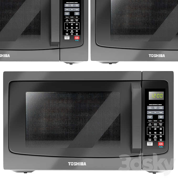 Toshiba EM131A5CBS Microwave Oven with Smart Sensor Easy Clean