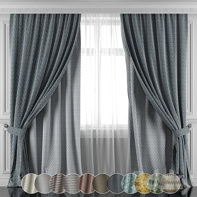 Set of curtains 450-455 Free Download