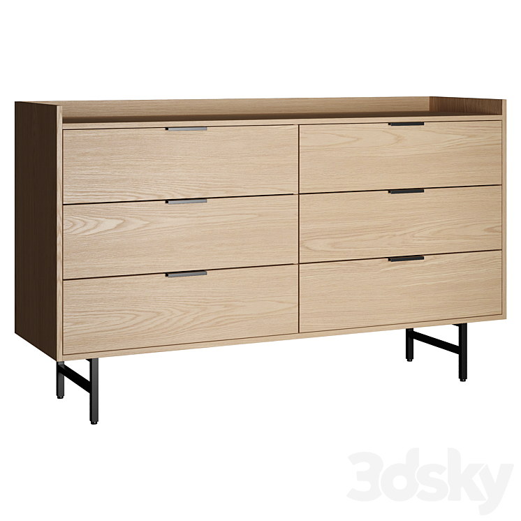 La Redoute headboard table and chest of drawers Volga 3DS Max - thumbnail 2
