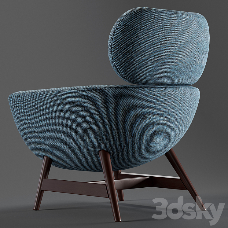 Armchair laurie by pianca 3DS Max - thumbnail 2