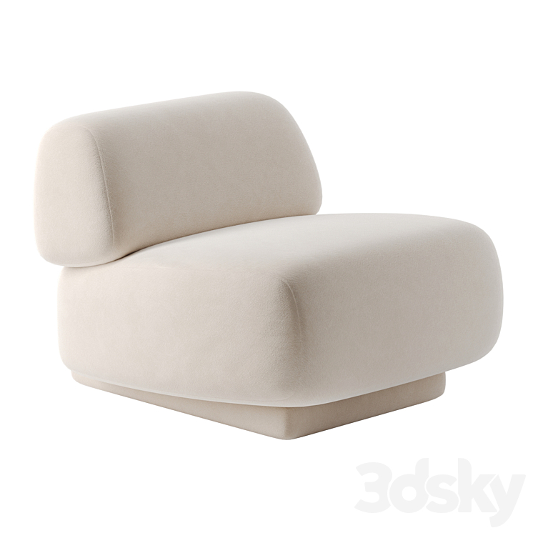 Gogan armchair by Moroso 3DS Max Model - thumbnail 1