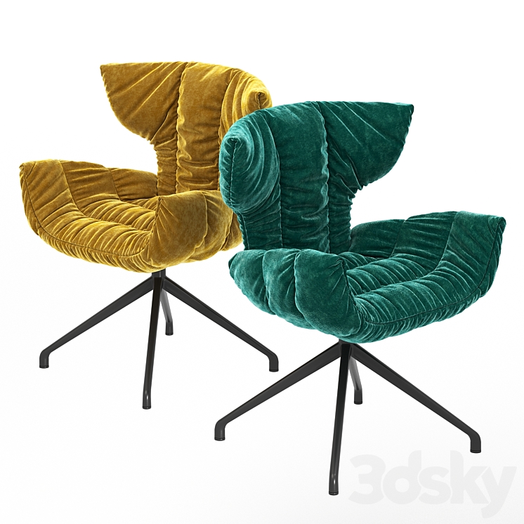 Stylish Italian modern Cassia B156 armchair from Bretz 3DS Max Model - thumbnail 1