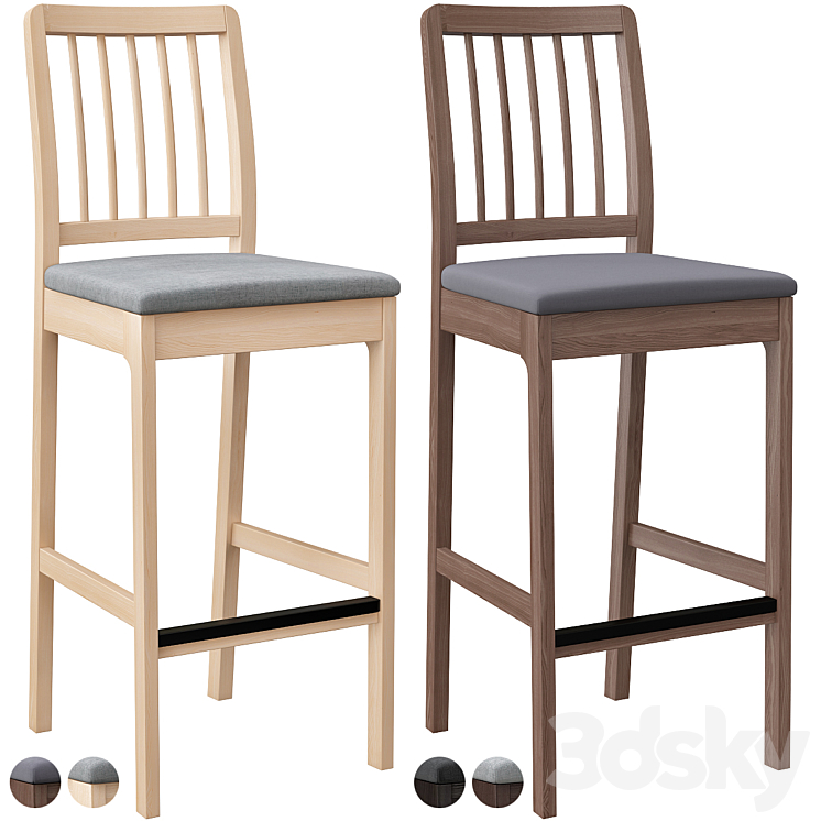 Ekedalen Bar Stool by Ikea 3D model