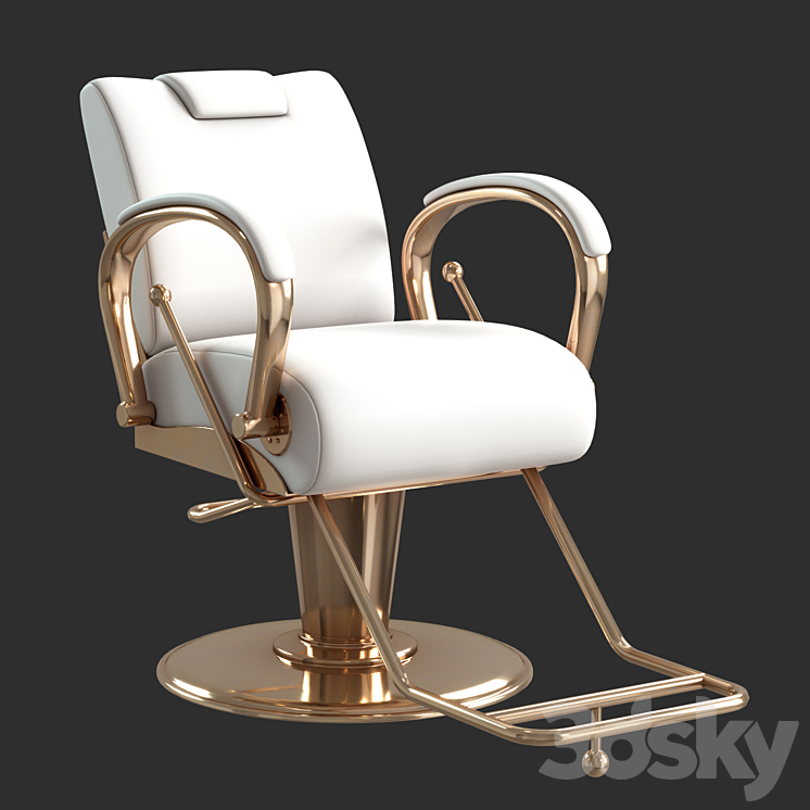salon chair 3DS Max Model - thumbnail 1