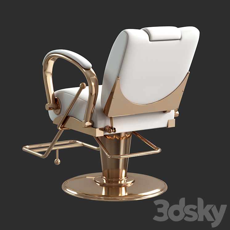 salon chair 3DS Max Model - thumbnail 2