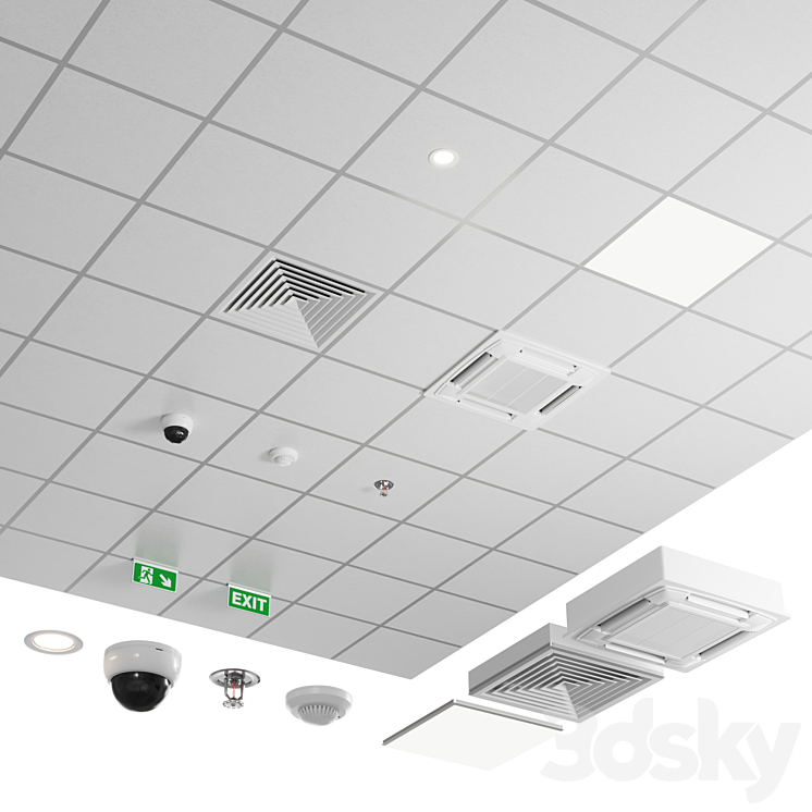 Armstrong ceiling classic 3DS Max Model - thumbnail 1