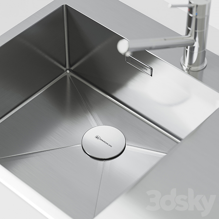 sink and mixer Omoikiri 2 3D Model Free