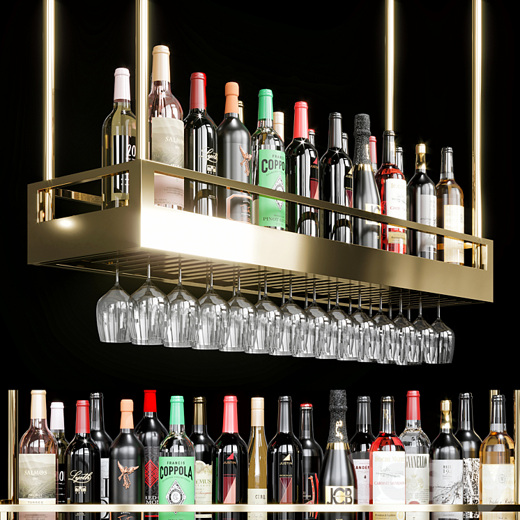 wine shelf 05 Free Download