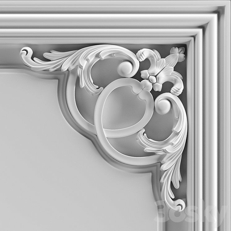 Wall corner piece 3D Model