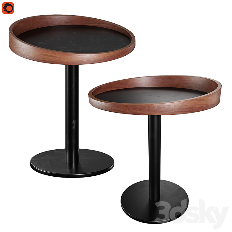 Set of coffee tables 3DS Max Model - thumbnail 2