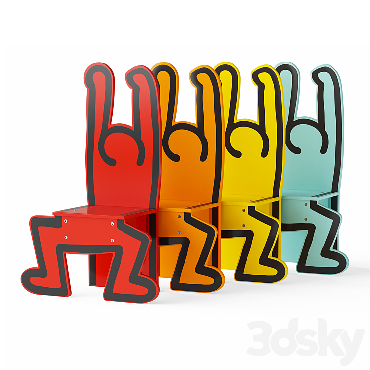 Keith Haring Kids Vilac Chairs 3DS Max - thumbnail 2