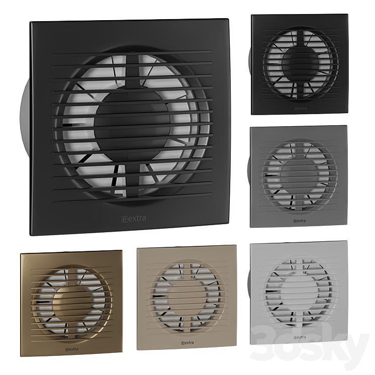 Exhaust fan Europlast E-EXTRA 3DS Max Model - thumbnail 1