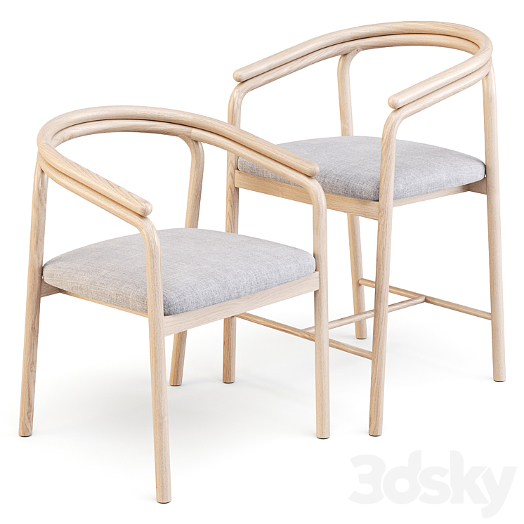 Crate and Barrel Redonda Dining Chair and Bar Stool Chair 3D model