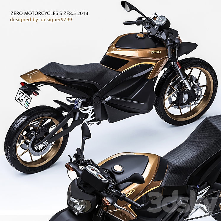 ZERO MOTORCYCLES S ZF8.5 3DS Max - thumbnail 2