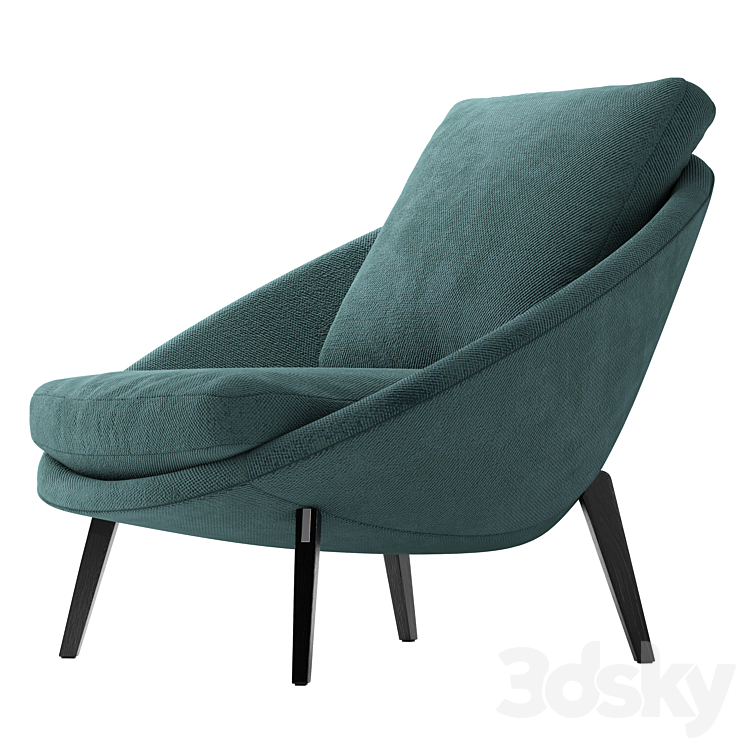 armchair Minotti Lido 2021 collection 3DS Max - thumbnail 1