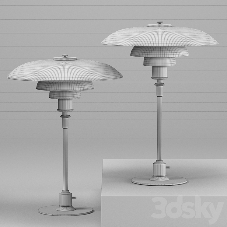 Table Lamp by Poul Henningsen 3DS Max - thumbnail 2