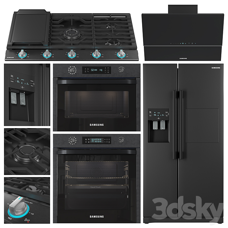 samsung appliance collection 3DS Max Model - thumbnail 1