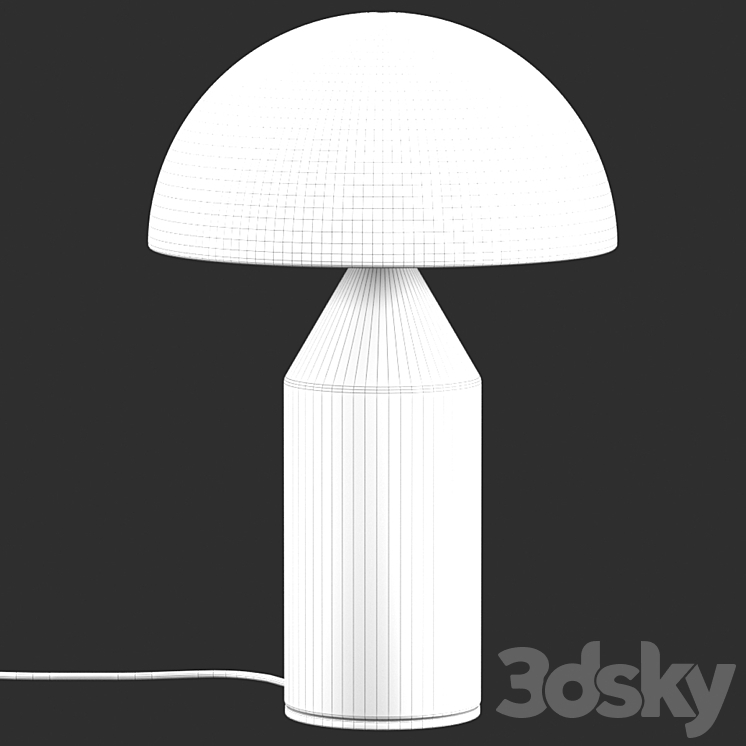 Mid Century Mushroom Table Lamp 3D Model