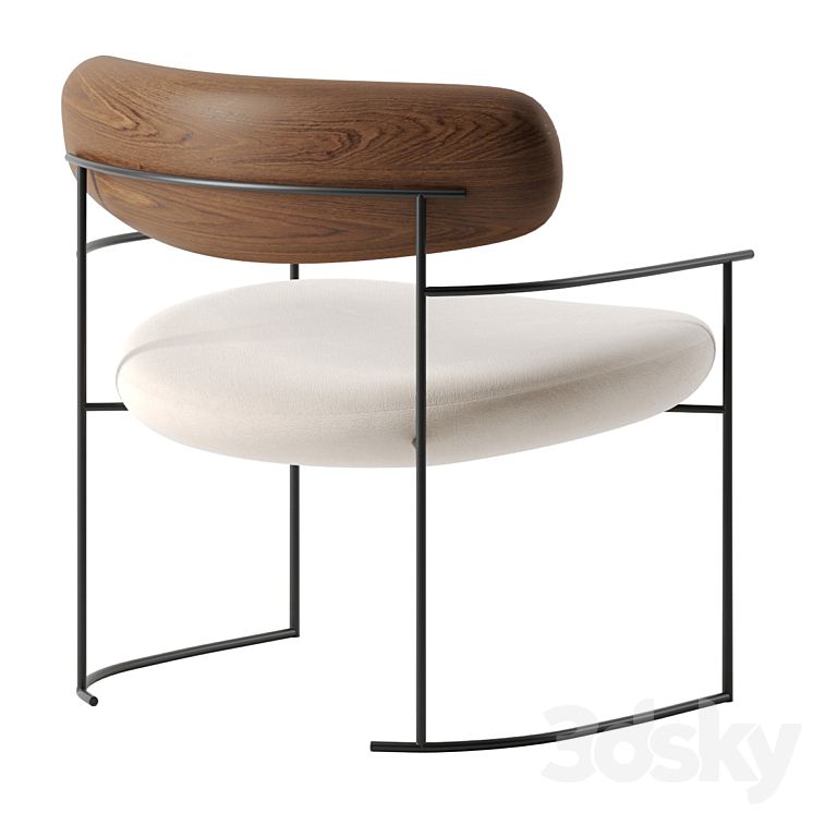Keel armchair by Potocco 3D Model