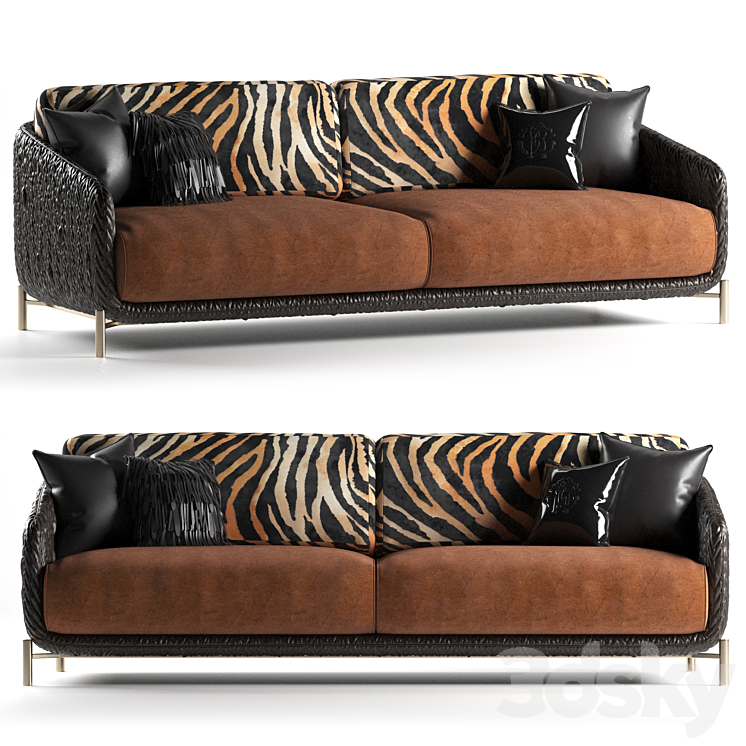 Clifton sofa by Roberto Cavalli Home 3DS Max Model - thumbnail 2