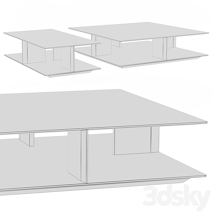 Poliform WESTSIDE coffee tables 3D Model