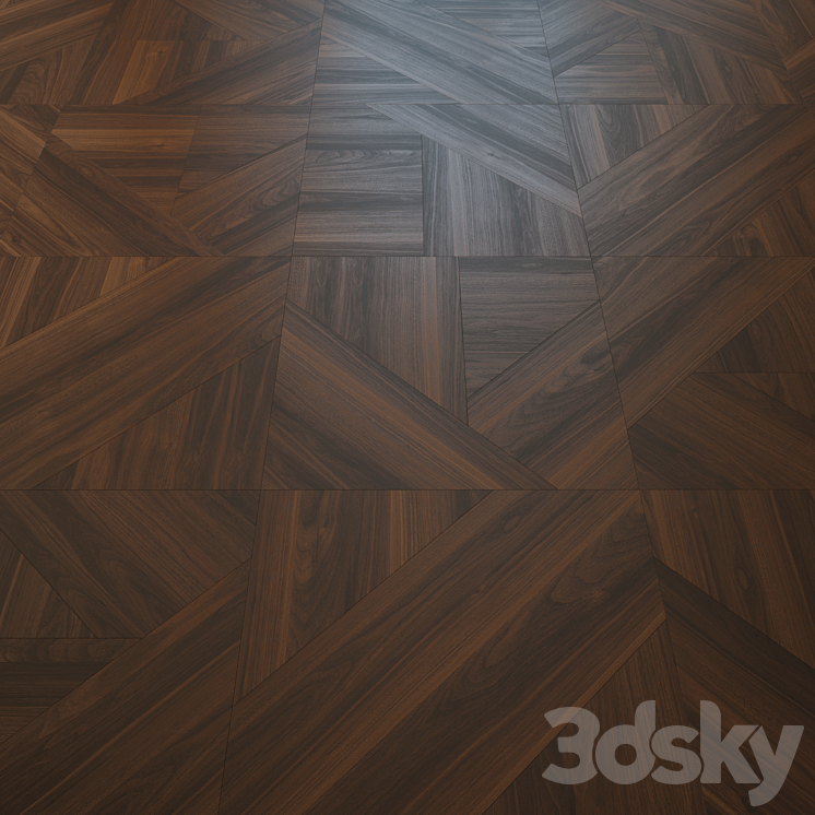 Tribeca Flat Modern Geometric Modular Flooring 3D Model