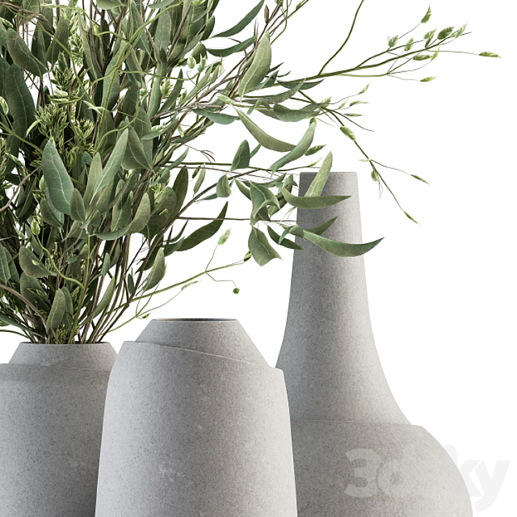Vase and Plant Decorative Set – Set 81 3DS Max - thumbnail 2