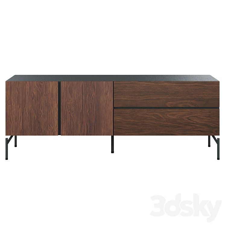 Bedside table and TV unit Fango by Cosmo 3D Model